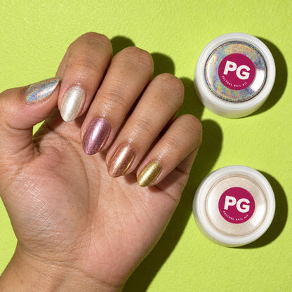 Chrome Nail Powder Set, 6 Colors with Applicators